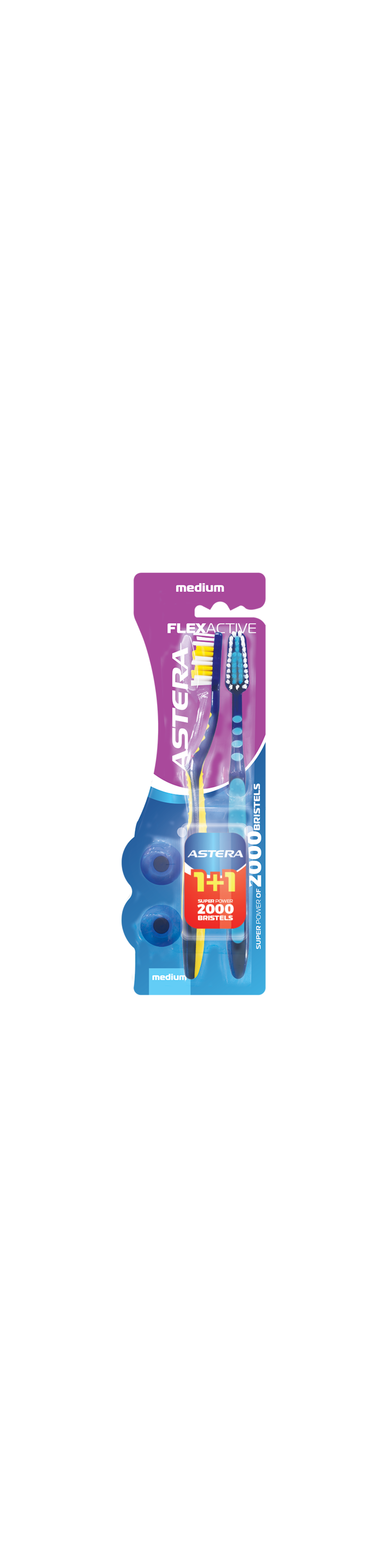 Astera Toothbrush Flex Active 1+1 medium