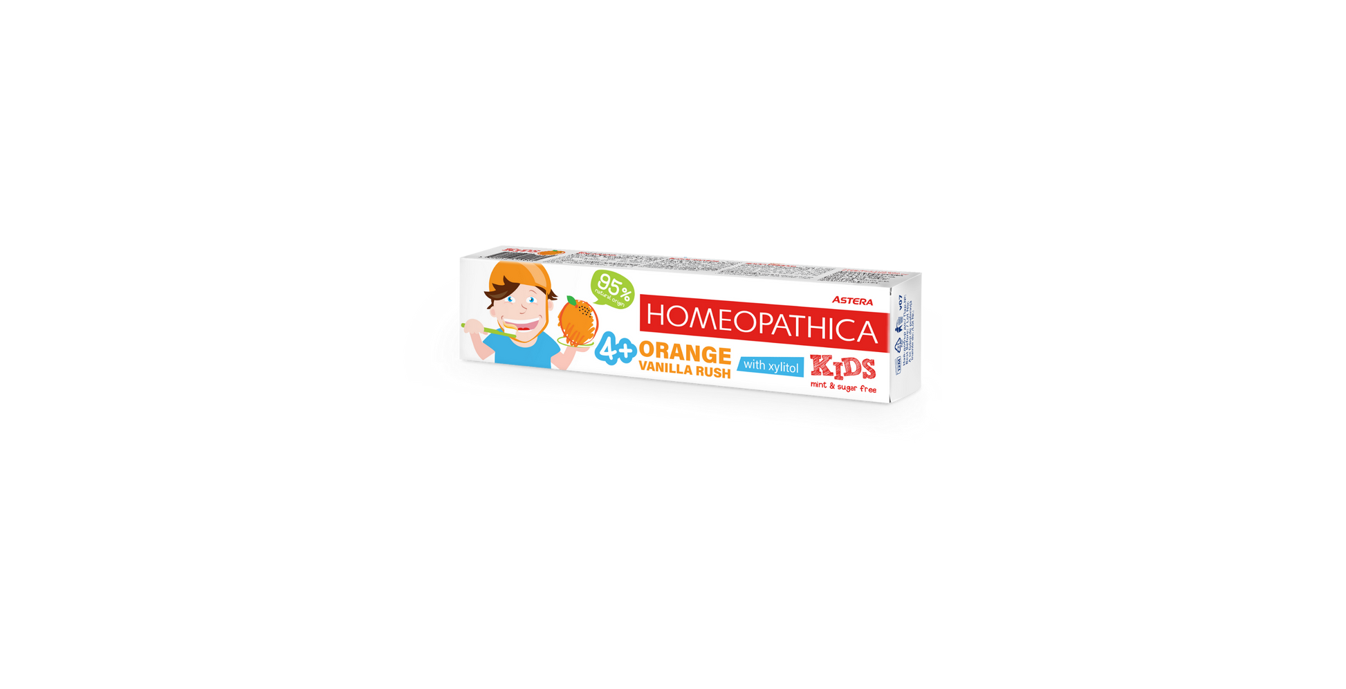 Toothpaste Astera Homeopathica for Kids Orange Vanilla Rush 50 ML