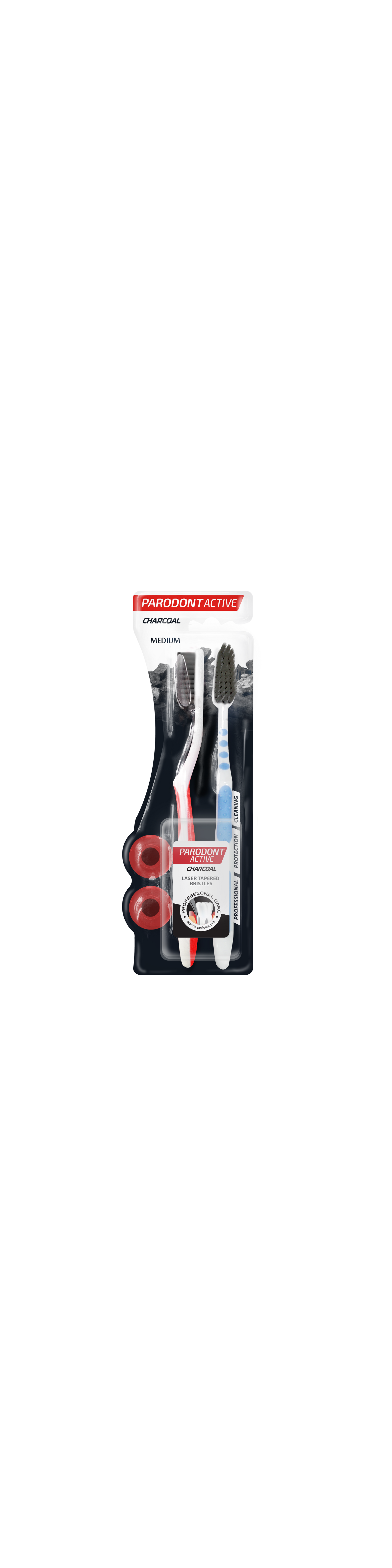Parodont Toothbrush Charcoal 1+1 medium